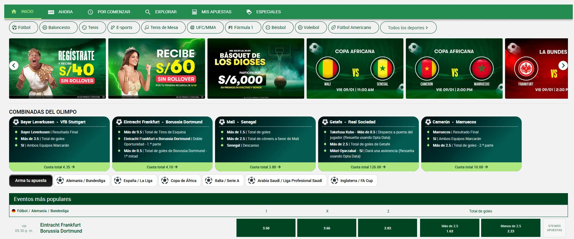 Olimpo bet apuestas deportivas.